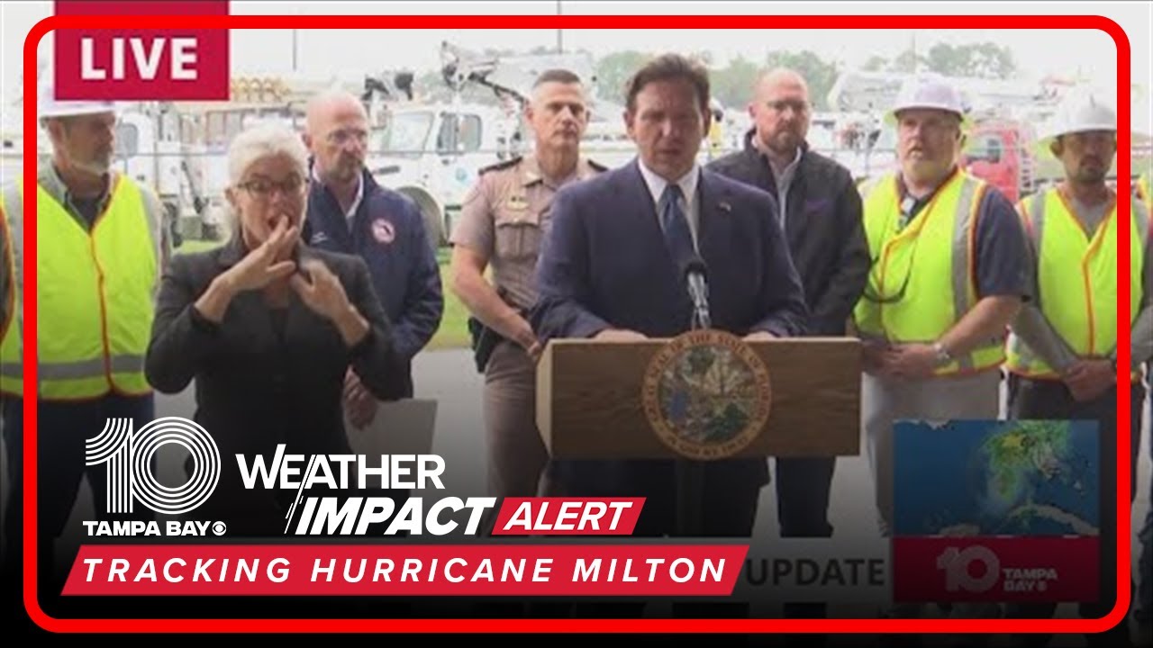 Gov. Ron DeSantis provides update on expected power outages, storm damage ahead of Hurricane Milton