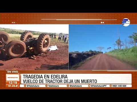 Vuelco de tractor deja un fallecido