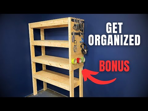 Easy DIY Garage Shelves - Plans Available | Garage Organization