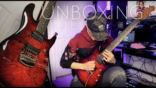 Video thumbnail for Unboxing -  Ernie Ball Music Man Jason Richardson 7 Cutlass Rorschach Red by Justus Hajas