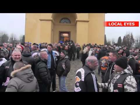 Kæmpe rockerbegravelse i Jylland