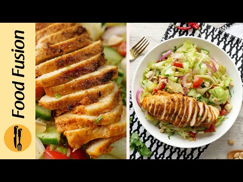 Healthy BBQ Chicken Salad Recipe By Food Fusion