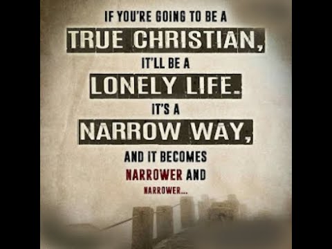 The Saint Must Walk Alone by A.W. Tozer....Walk on Saint's!