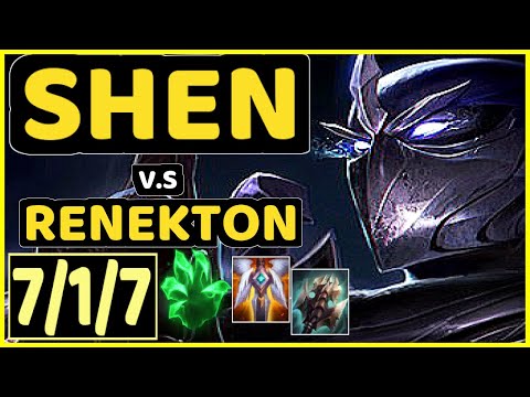 MYLON (SHEN) vs RENEKTON - 7/1/7 KDA TOP GAMEPLAY - BR Ranked DIAMOND