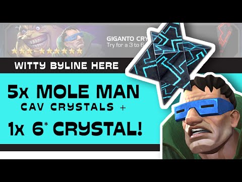 5x 6 Star Mole Man Cavalier Crystals + Bonus 6* Opening! | Marvel Contest of Champions