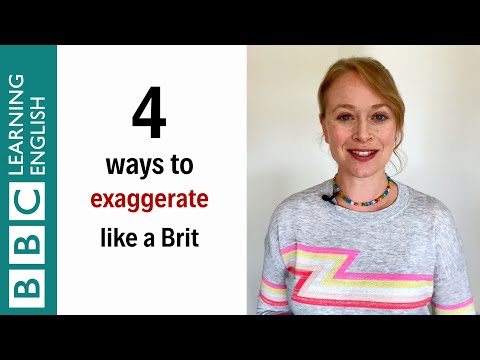 Part of a video titled 4 ways to exaggerate like a Brit - English In A Minute - YouTube
