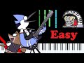 Regular Show Party Tonight Piano Synthesia Old