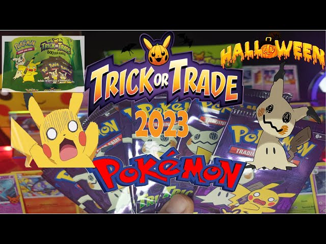 Vídeo relacionado con Pokemon 2023 Trick or Trade Mimikyu & Pikachu | 6 mini paquetes de refuerzo