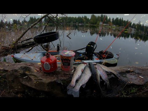 Trout Ramen Catch And Cook!! Fish On The Yak