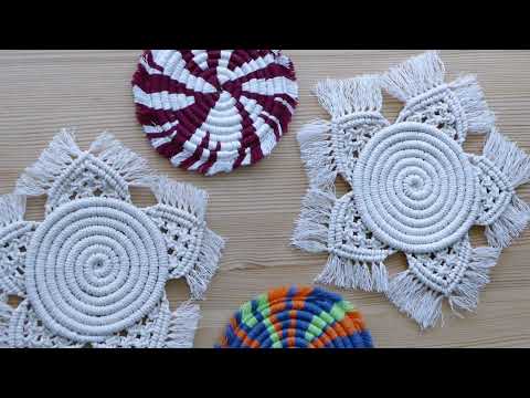 DIAMOND MESH MACRAME TABLECLOTH PATTERN TUTORIAL