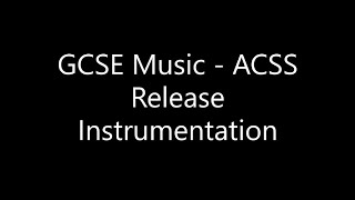 GCSE Music - Afro Celt Sound System Release Instrumentation