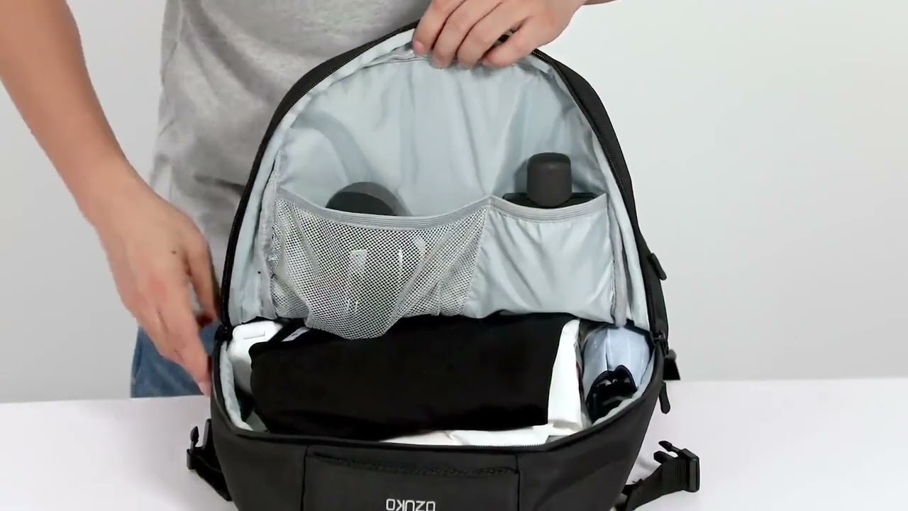 Рюкзак Ozuko 9211 BLACK video preview