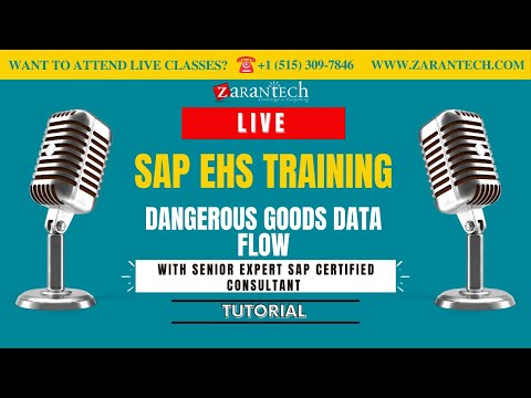 LIVE | Dangerous Goods Data Flow | SAP EHS Training | ZaranTech