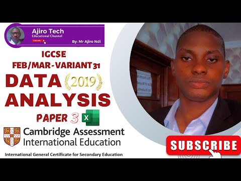 IGCSE ICT (0417/0983) Paper 3 Data Analysis (Spreadsheet) February March 2019 Variant 31