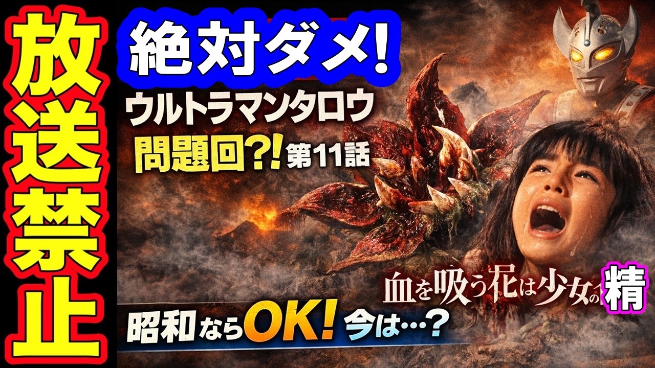 【絶対放送禁止!】ウルトラマンタロウ第11話がヤバすぎる…「血を吸う花」トラウマ回の真相！