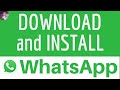 Download WHATSAPP App How To INSTALL Whatsapp Messenger Application Free Chat Group Status