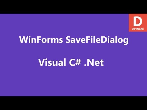 Visual C SaveFileDialog Control