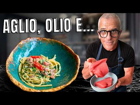 Pasta aglio olio e peperoncino con tonno rosso - Ricetta di Chef Max Mariola