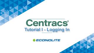 Centracs Tutorial I   Login