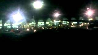 Night time Boeing 777 landing at Dubai Air port