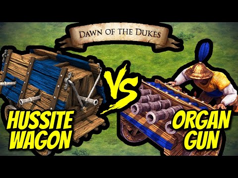 151 Elite Hussite Wagons vs 200 Elite Organ Guns (Total Resources) | AoE II: Definitive Edition