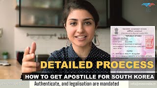How to Apostille your document for South Korea | South Korea Apostille in India | Process & Cost