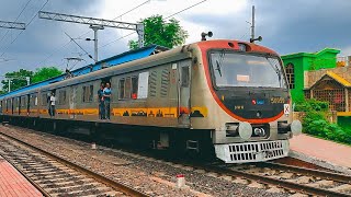 Most unique stainless steel made EMU local train fast departure !
