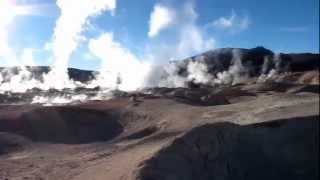 Geysers and the Laguna Colorado near Salar de Uyuni / Bolivia