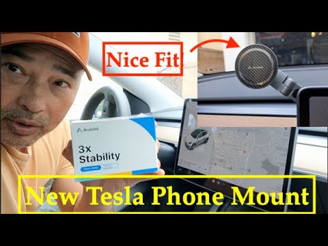 andobil Upgrade Tesla Phone Mount [Strong Magnet & Foldable] MagSafe Car Mount for Tesla New Model Y Juniper Model 3, 360° Adjustable Tesla Phone Holder fits iPhone 17 16 15 Pro Max, Tesla Accessories video review thumbnail