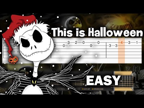 🎃 THIS IS HALLOWEEN 🎃 - The Nightmare Before Christmas - Guitar tutorial (TAB)