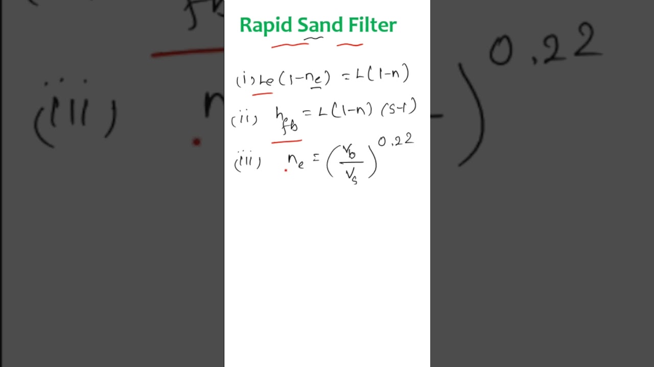 Rapid sand filter