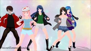 MMD ~ Funneh, Rainbow, Lunar, Gold, Draco ~ Talk Dirty {Requested}