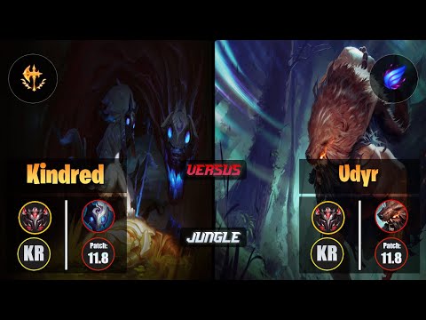 GrandMaster KINDRED [Conqueror] (Jungle) VS  UDYR - Grandmaster KR Patch 11.8