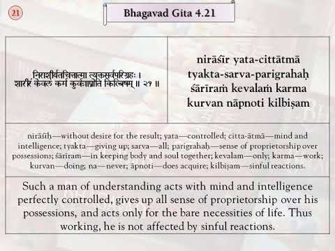 Srimad Bhagavad Gita Verses, BG 4.21