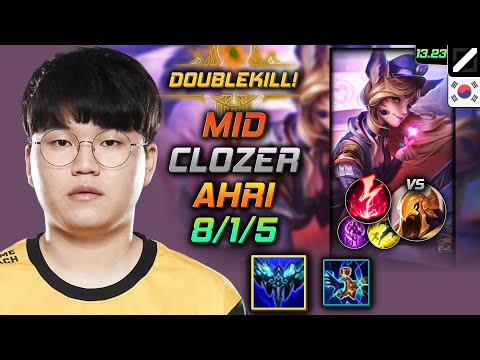 Ahri Mid Build Clozer Everfrost Electrocute - LOL KR Challenger Patch 13.23