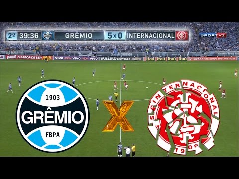 GRENAL 407 - Grêmio 5 x 0 Internacional - Melhores Momentos - Campeonato Brasileiro 2015