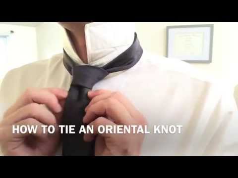 How To Tie An Oriental Knot Easy -Great for Skinny Ties!
