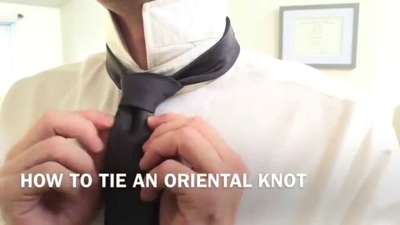 How To Tie An Oriental Knot Easy -Great for Skinny Ties!
