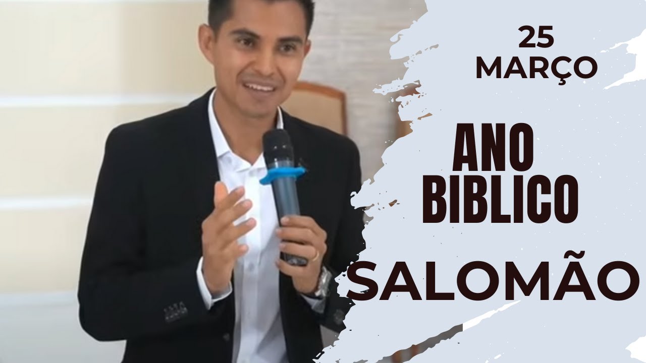 25 MARÇO - SALOMÃO /  AO VIVO - ANO BIBLICO /  ESCOLA DE PROFETAS
