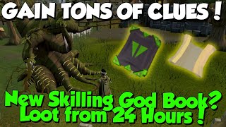 Scripture of Bik! Loot from 24 Hours of Skilling - LOADS OF CLUES! [Runescape 3]