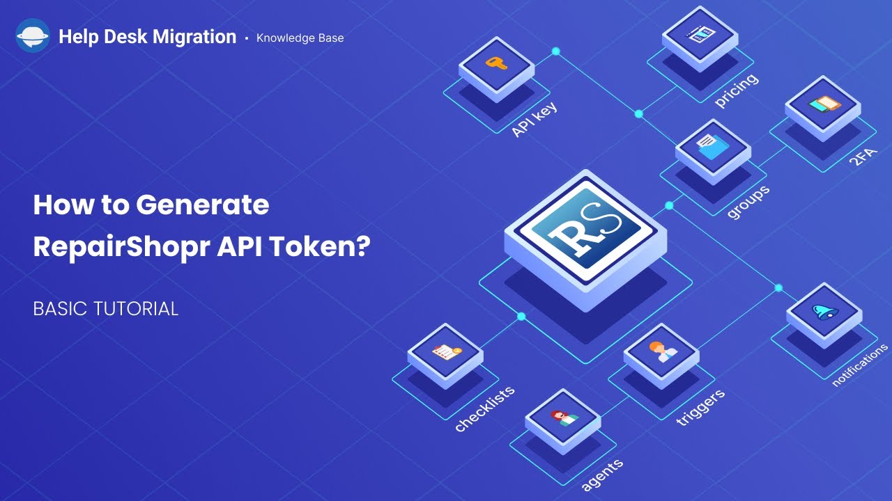 Como gerar um token API RepairShopr