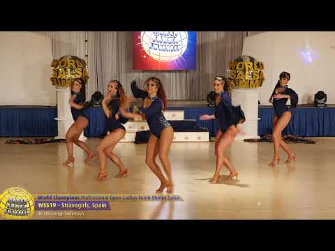 WSS19 - Stravagirls Pro Open Ladies Team Shines Salsa World Champions