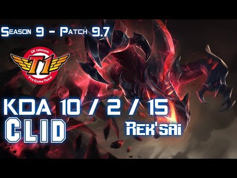 SKT T1 Clid REK'SAI vs LEE SIN Jungle - Patch 9.7 KR Ranked