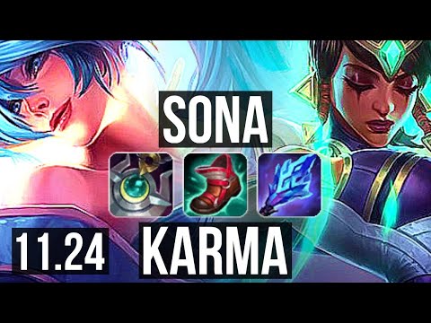 SONA & Cassio vs KARMA & Varus (SUP) | 1/0/21, 300+ games | NA Master | 11.24