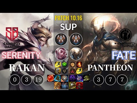 SB Serenity Rakan vs IG Fate Pantheon Sup - KR Patch 10.16