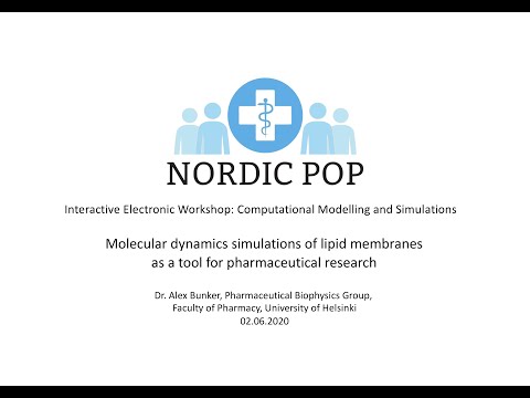 Molecular dynamics simulations of lipid membranes as a tool for pharm. research, Dr. Alex Bunker