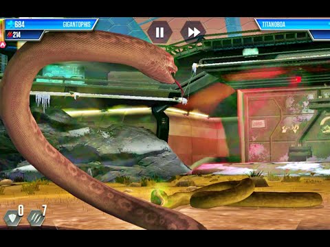 Gigantophis  Vs Titanoboa ll  Jurassic World The Game ll Gigantophis Fight Series ll