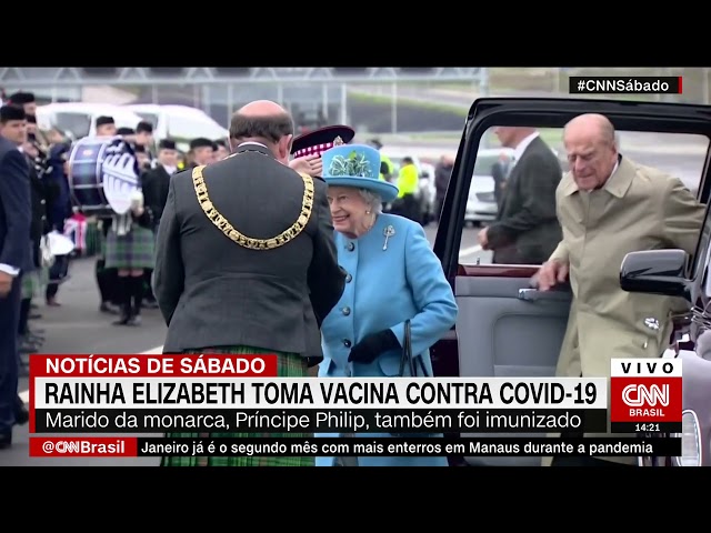 Rainha Elizabeth e Príncipe Philip recebem vacina contra Covid-19