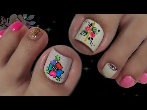 Como decorar tus uñas con flores fáciles 😍 #nailart