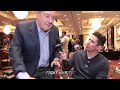 BOB ARUM LEAVES INTERVIEW AFTER MIKEY GARCIA QUESTIONS "MIKEY NOT WORTH IT, HE CANT DRAW ANYTHING!"